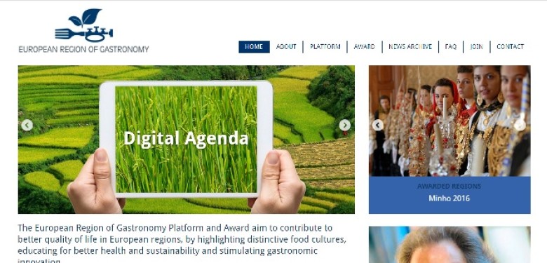 New Website for the European Region of Gastronomy Platform and Award